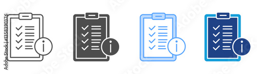 Questionnaire Icon Set Multiple Style Collection