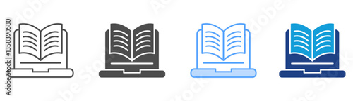Online Education Icon Set Multiple Style Collection