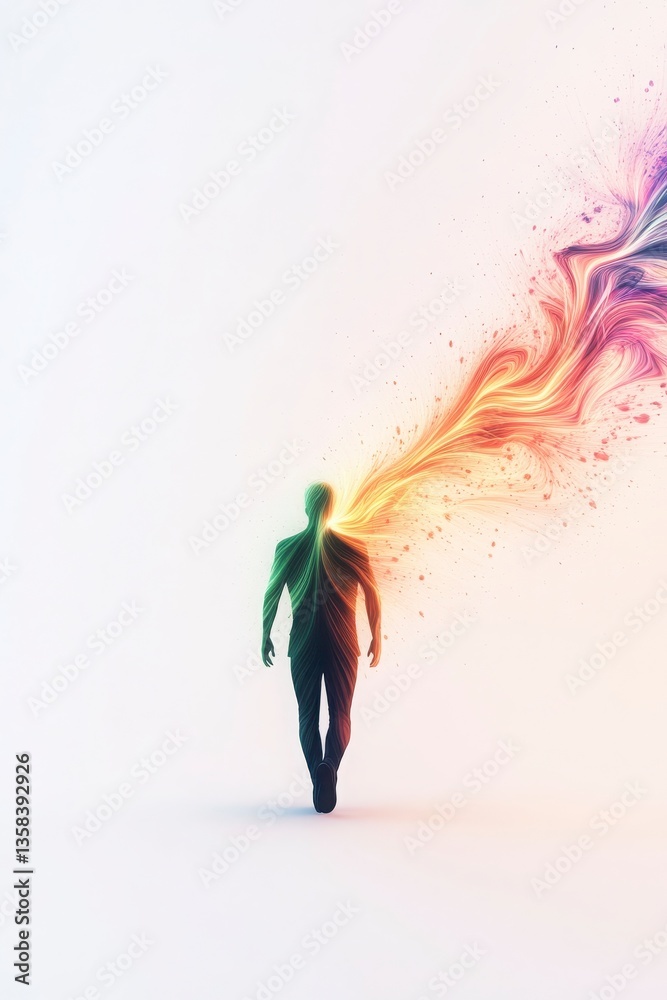 Obraz premium Abstract concept of creativity and expression with colorful smoke