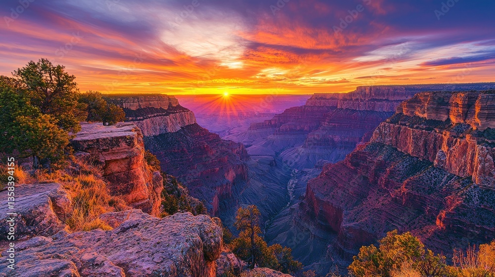 Obraz premium Grand Canyon Sunrise Panorama