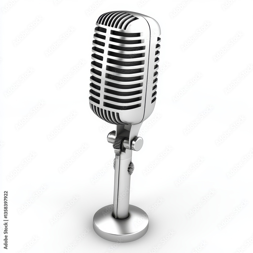 Fototapeta premium Vintage Microphone - Retro Sound Equipment
