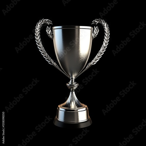 Sleek Silver Trophy - A Symbol of Victory