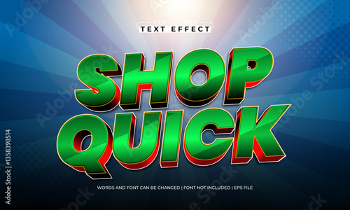 shop quick editable text effect with a discount and offer text style