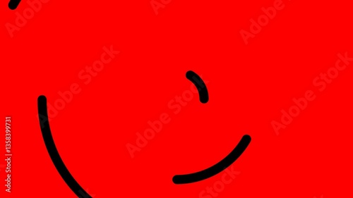 Animated transition video with geometric red and black circles rotating on transparent background for modern video editing, video production and motion graphics designs