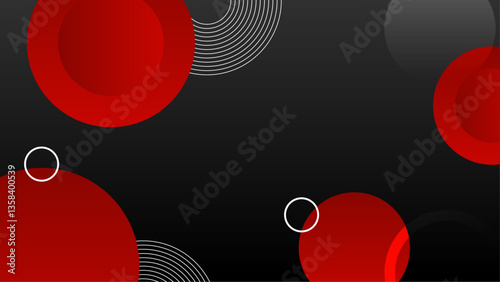 minimalist black white and red gradient vector illustration featuring an abstract geometric background with simple shapes vector illustration