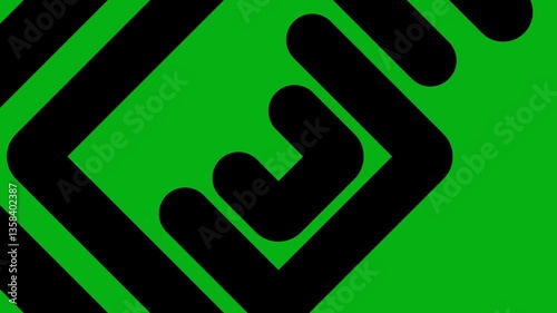 Green rhombus geometric shapes transitioning on transparent video background for motion and animation opening, introduction, ending, header, backdrop design