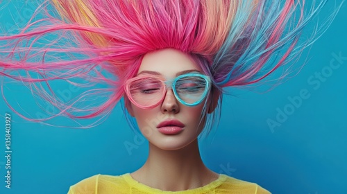 Vibrant Hair, Bold Style: A Colorful Portrait