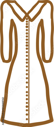 brown dress illustration