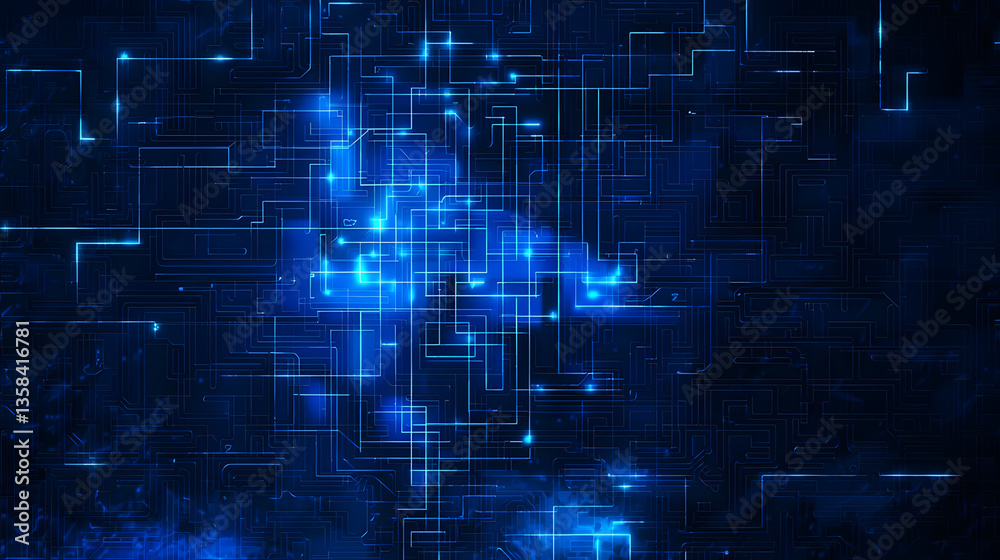 Abstract Digital Maze Pattern with Interconnected Circuit Elements.
Abstract Digital Maze Pattern with Interconnected Circuit Elements.