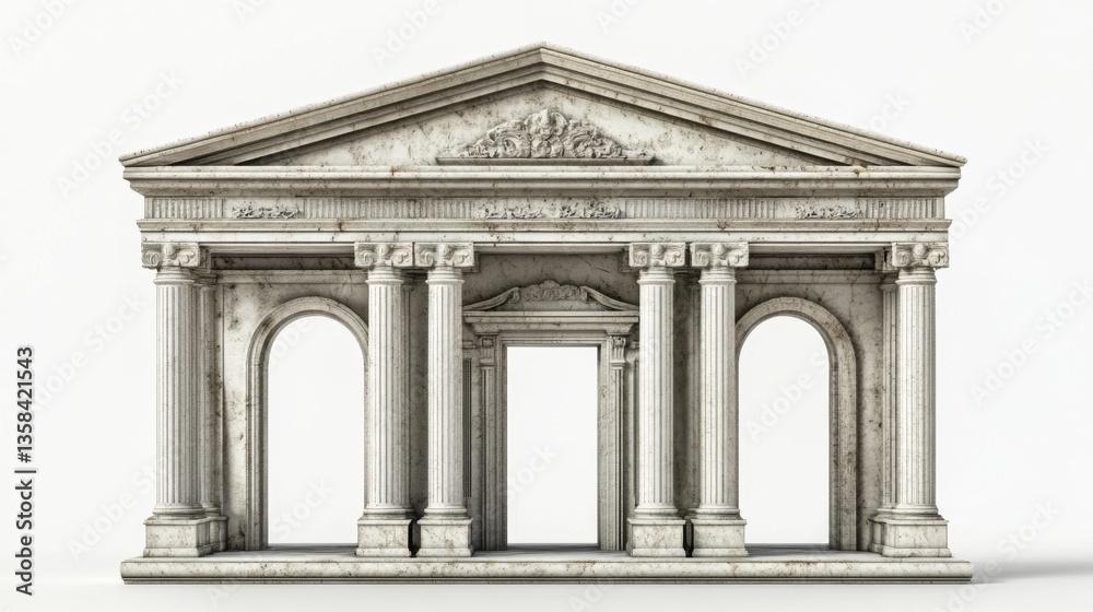 Fototapeta premium Elegant Marble Classical Entrance.