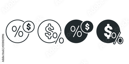 Money discount icon. Illustration vector