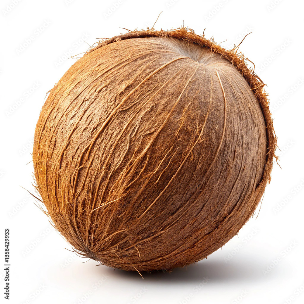 Fresh coconut with brown hairy shell Fresh coconut with brown hairy shell