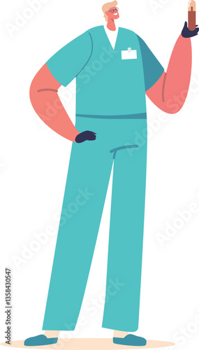 Vet doctor with test tube