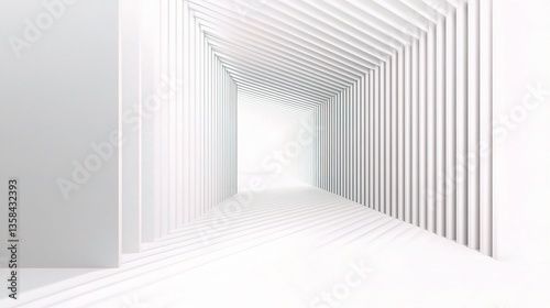 Abstract Architectural Background with Lines and Light Effects