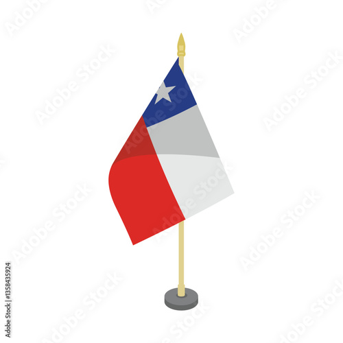Chile table flag vector design
