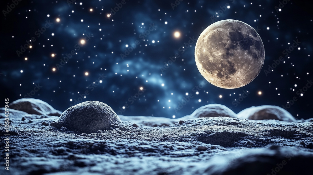 Obraz premium interdependence of celestial entities, emphasizing the enigmatic nature of the universe and the convergence of Earth with cosmic domains, highlighting modern cosmic connections