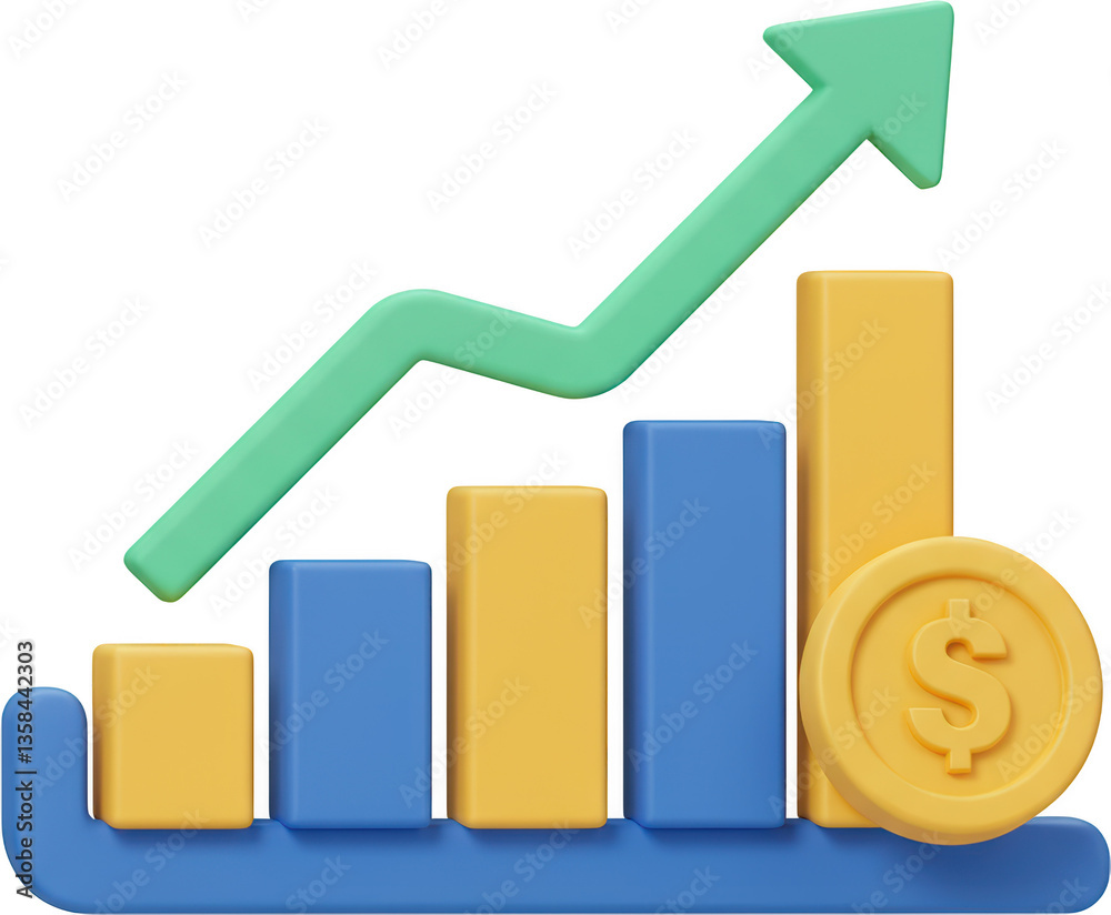 Upward Trending Bar Graph Showing Financial Growth and Profit Increase Upward Trending Bar Graph Showing Financial Growth and Profit Increase