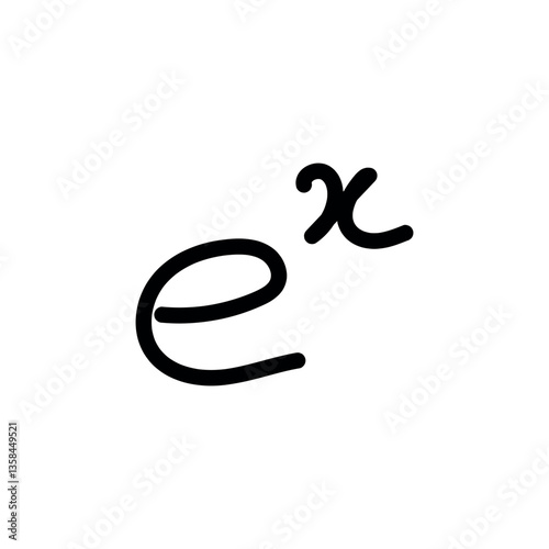 Exponential Function Symbol in Mathematics.