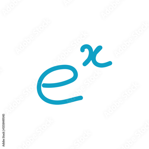 Exponential Function Symbol in Mathematics.