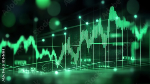 Stock market analysis digital trading platform infographic financial industry high-tech environment insightful visualizations for investors