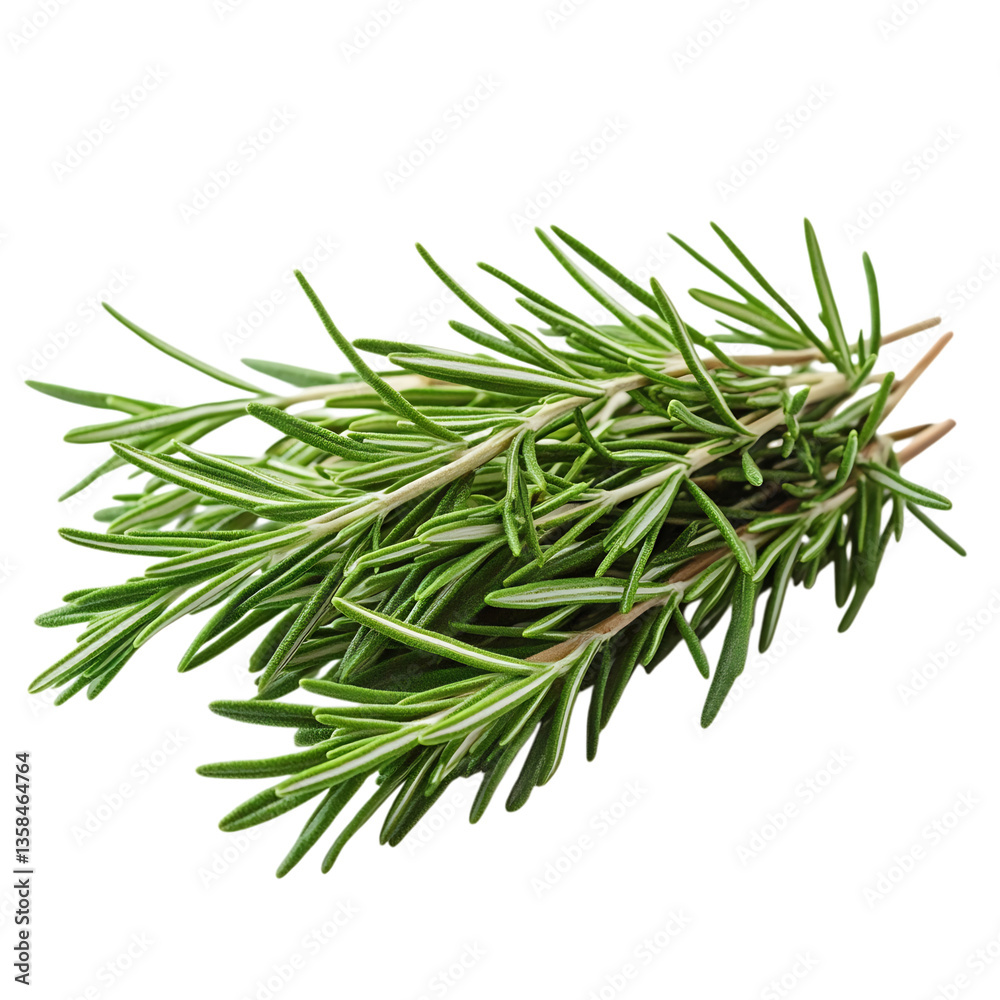 Cluster of Rosemary with Needle-like Aromatic Leaves Isolated on Transparent Background Cluster of Rosemary with Needle-like Aromatic Leaves Isolated on Transparent Background