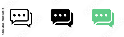 Chat icons. chatting speech bubble symbol icon set . comment icon button . message talk bubble, communication, Conversation, icons