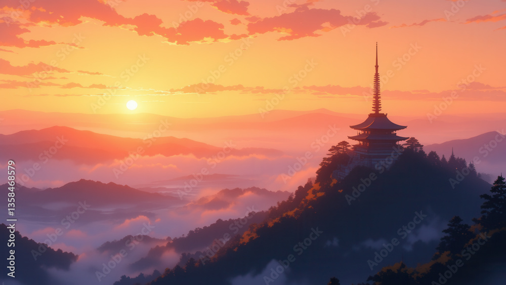 anime illustration background japan scenery theme anime illustration background japan scenery theme