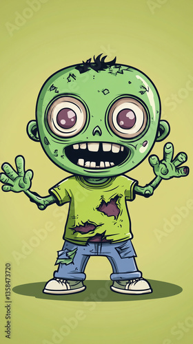 The cute zombie character
