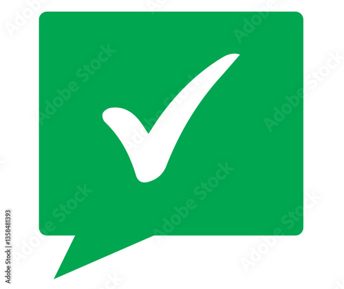 Set of plus minus, check mark, x mark with speech bubble or comic ballon icon. Vector illustration.