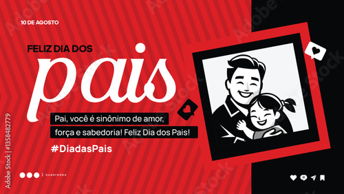 elegant dia dos pais social media banner