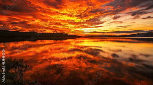 Breathtaking Sunset Over Andaman Sea with Stunning Reflections