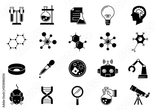 サイエンスアイコン02　Science icons