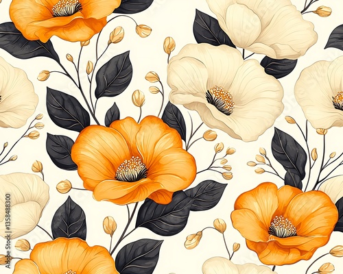 Elegant Floral Seamless Pattern.