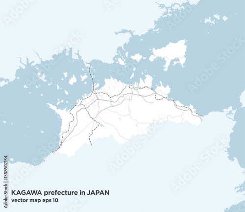 日本の香川県のシンプルなロードマップ