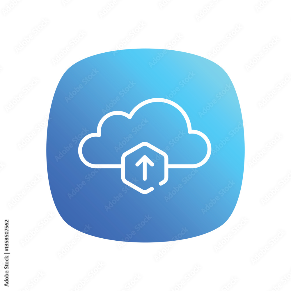 Data Upload icon vector Data Upload icon vector