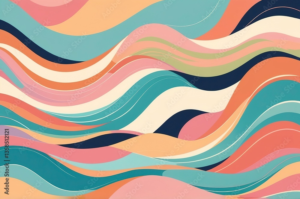 Groovy abstract waves background, retro 60s, 70s style, Groovy abstract waves background, retro 60s, 70s style,