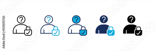Anonymization  Multi Style Icon Set