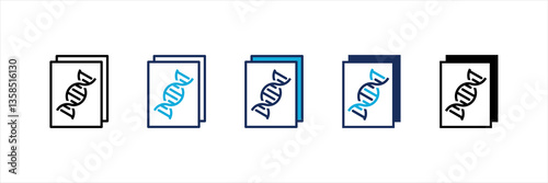 Genealogical Data  Multi Style Icon Set