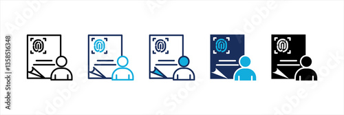 Biometric Data  Multi Style Icon Set