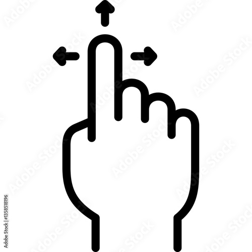 drag and drop icon illustration design with outline
