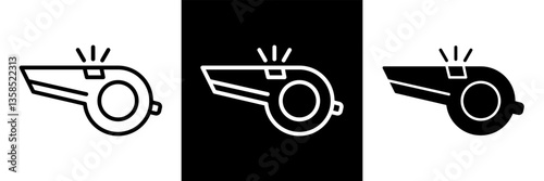 Soccer Whistle Icon Illustration for Sports Branding - Referee Tool Symbol for Editorial Content