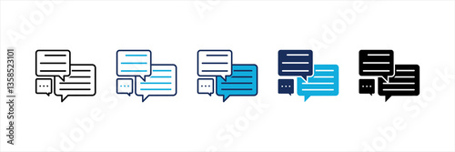 Group Chat Multi Style Icon Set