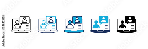 Online Communication Multi Style Icon Set