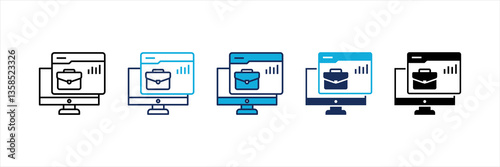 Online Business Multi Style Icon Set