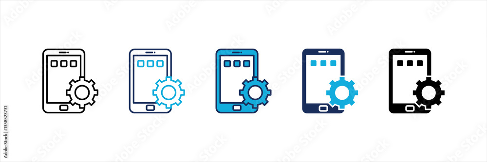 App Development Multi Style Icon Set App Development Multi Style Icon Set