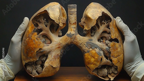 Diseased Lungs Displayed