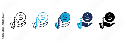 Debt Multi Style Icon Set