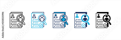 Screening Multi Style Icon Set
