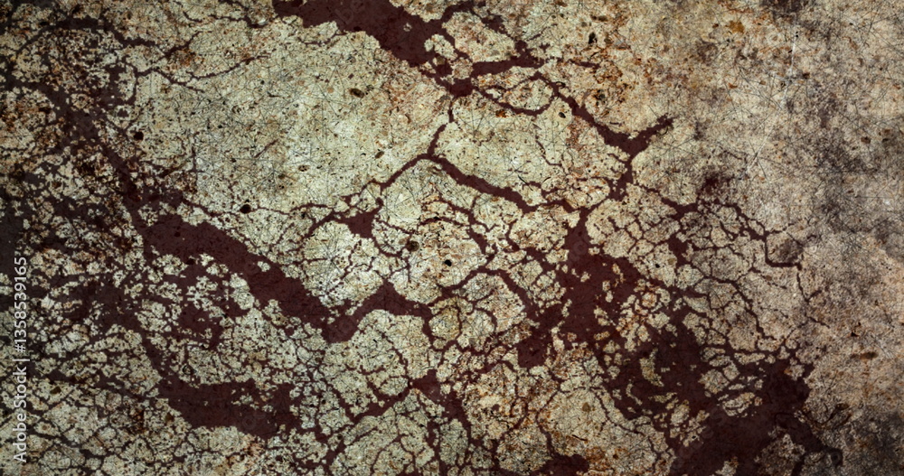 Obraz premium Image of brown and grey distressed cracked pattern moving in repetition in seamless loop
