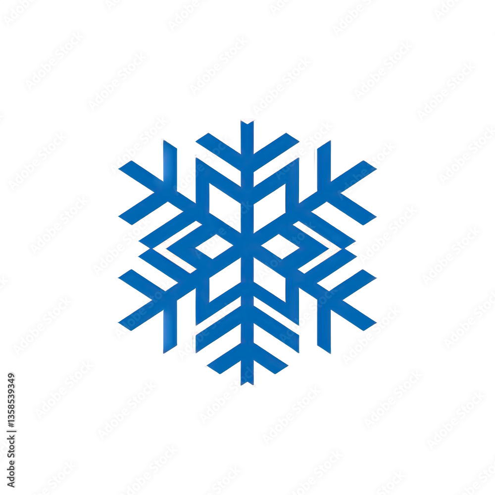 Abstract Blue Snowflake Icon Winter Design Element Abstract Blue Snowflake Icon Winter Design Element
